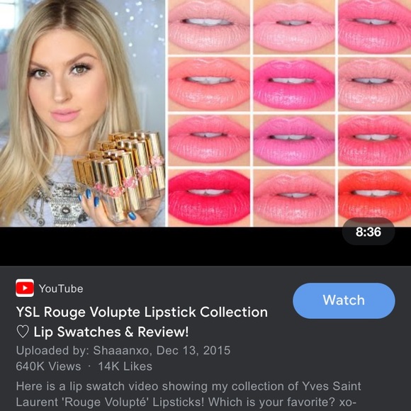 9 Caress Pink YSL Rouge Volupte Discontinued Lip - Picture 8 of 13